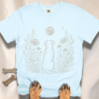 Dog in the Garden on a Moonlit Night T-shirt