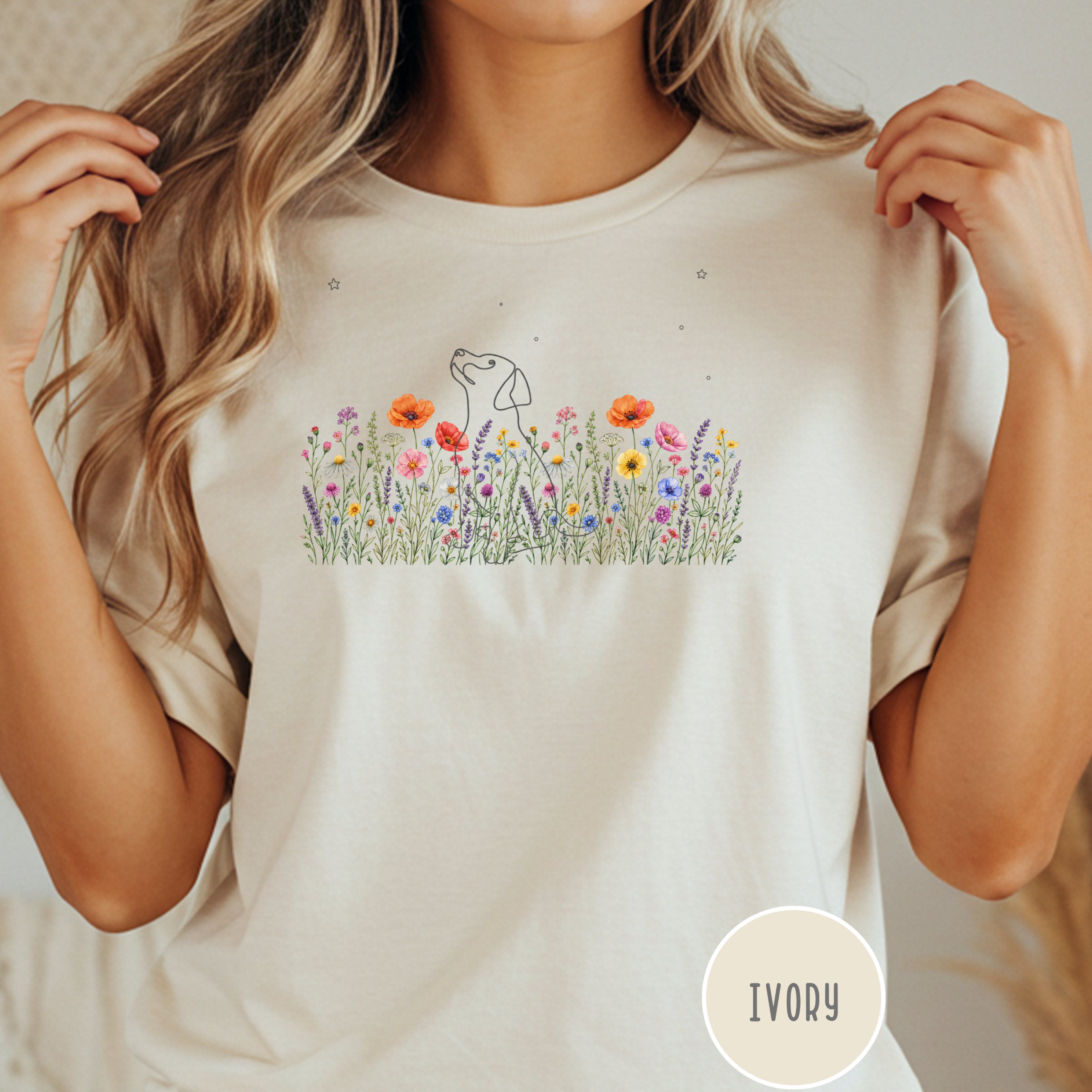 Among the Flowers and the Stars  T-shirt