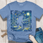 Big Foot walks the Dog on a Starry Night T-Shirt