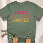 Dogs Books Coffee T-shirt