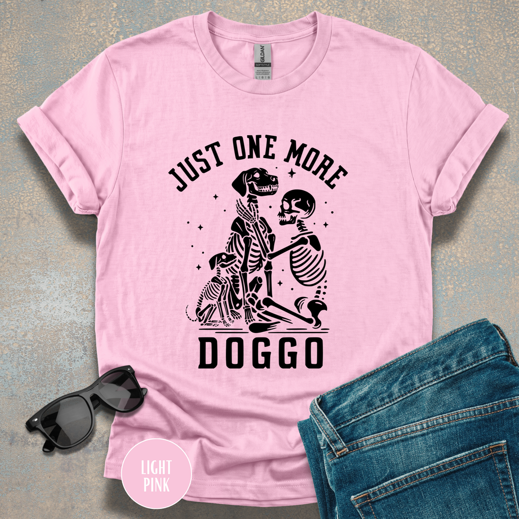 Just One More Doggo Adoption Shirt | Skeleton Rescue Dog Lover T-shirt