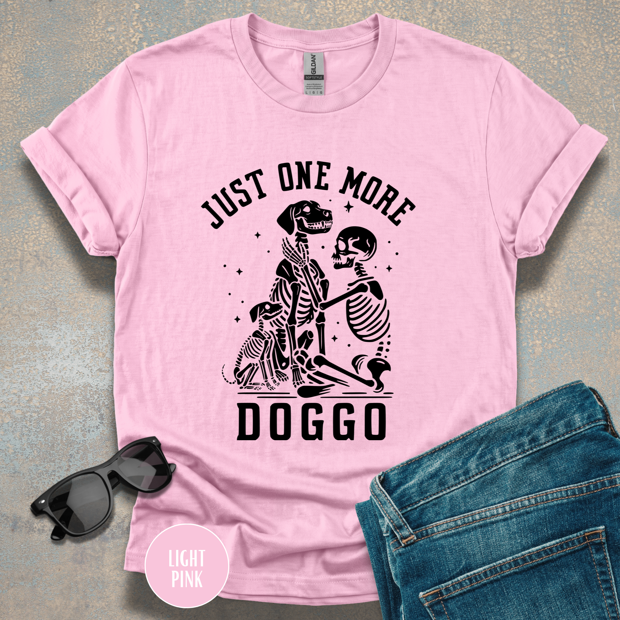 Just One More Doggo Adoption Shirt | Skeleton Rescue Dog Lover T-shirt