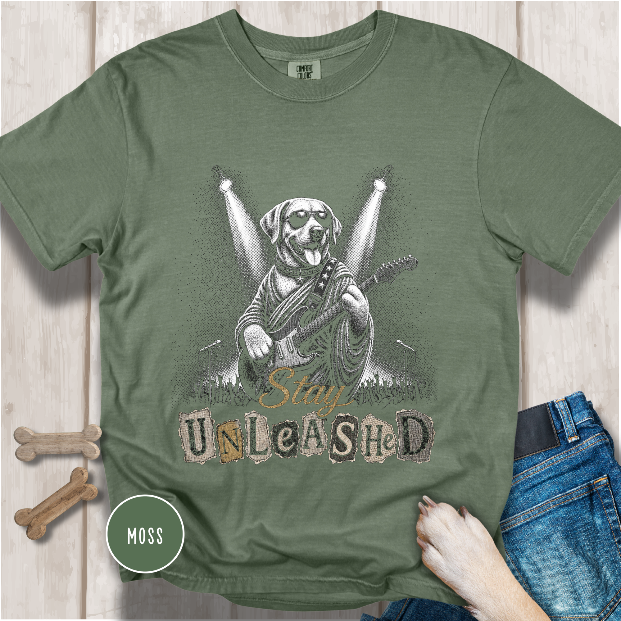 Labrador Retriever Stay Unleashed Vintage Bootleg T-shirt