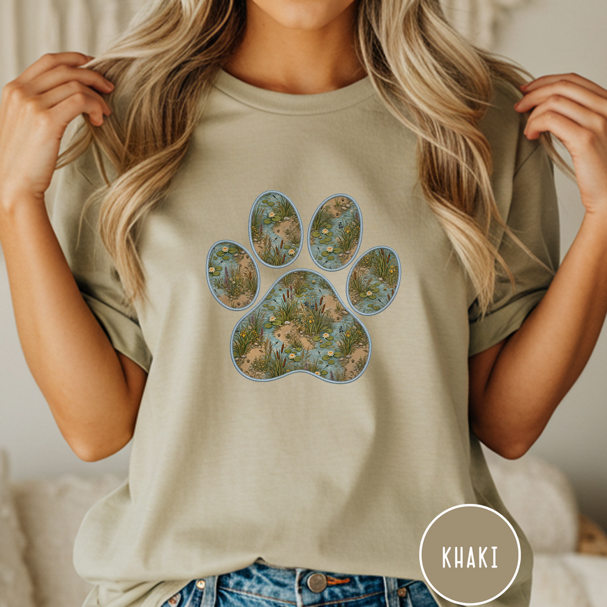 Paws in the Marsh Dog Paw T-Shirt