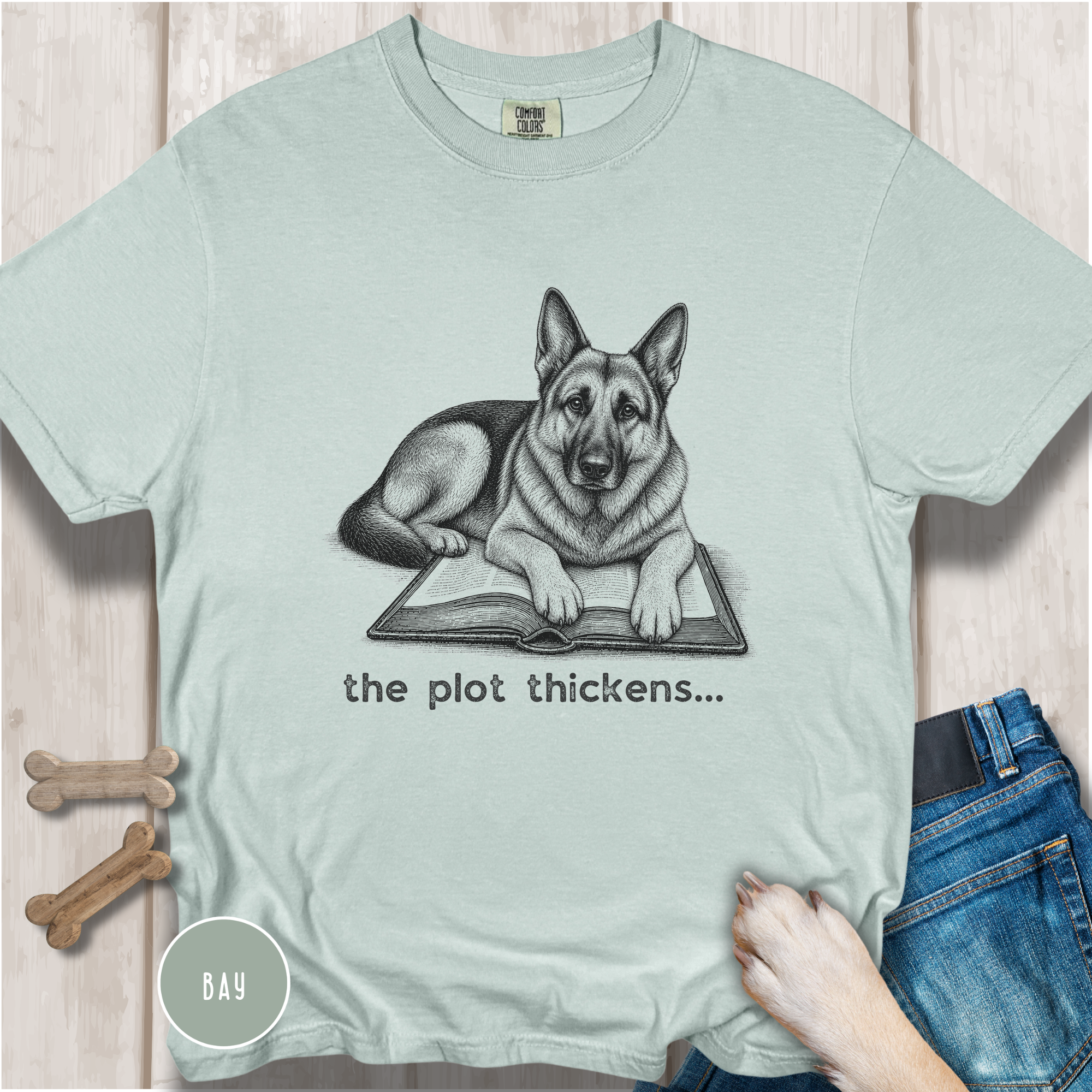 German Shepherd The Plot Thickens T-shirt