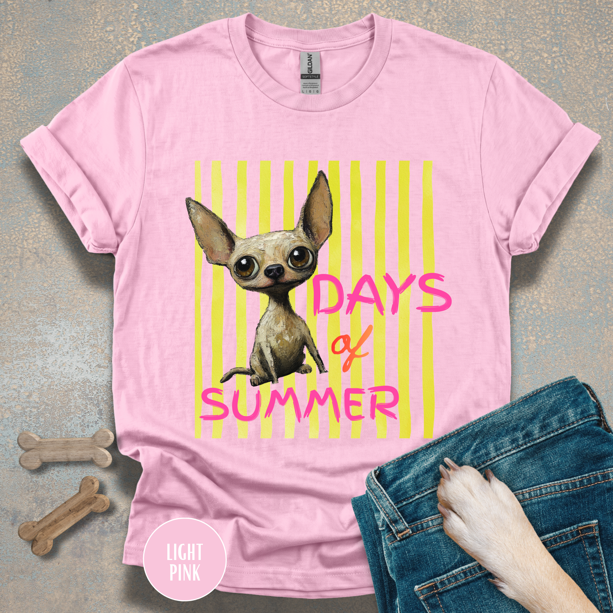 Dog Days of Summer Chihuahua Graphic T-Shirt
