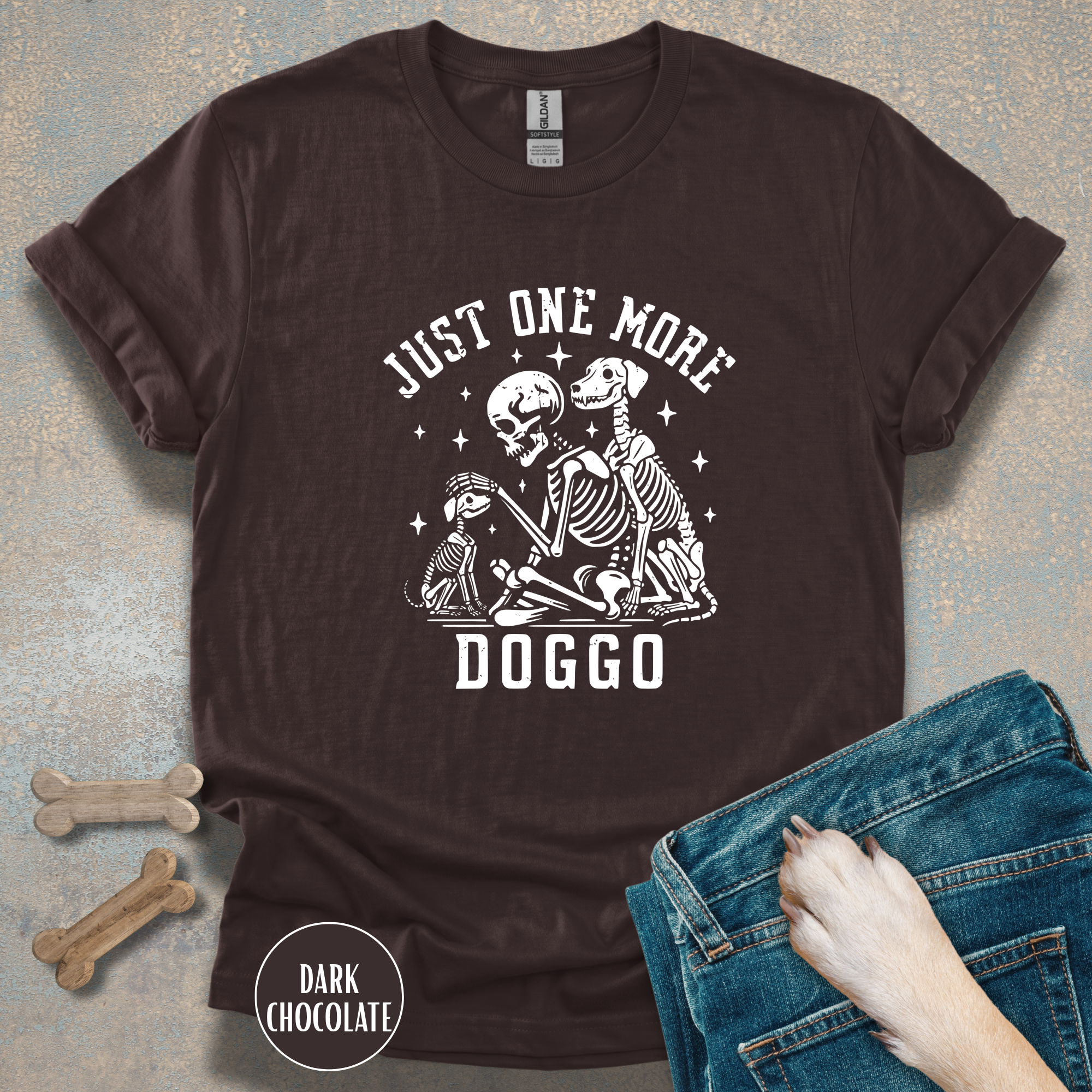 Just One More Doggo Tee | Skeleton Rescue Dog Lover T-shirt