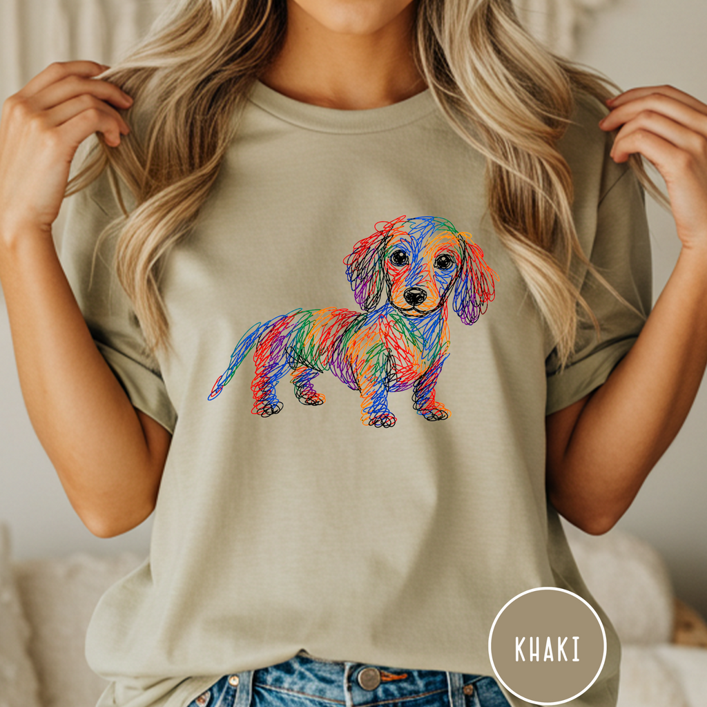 Scribble Dachshund T-shirt