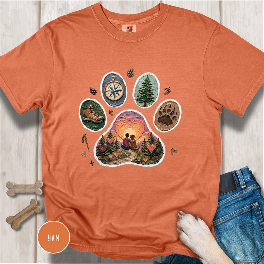 Adventure Buddy Dog Paw Comfort Colors T-Shirt