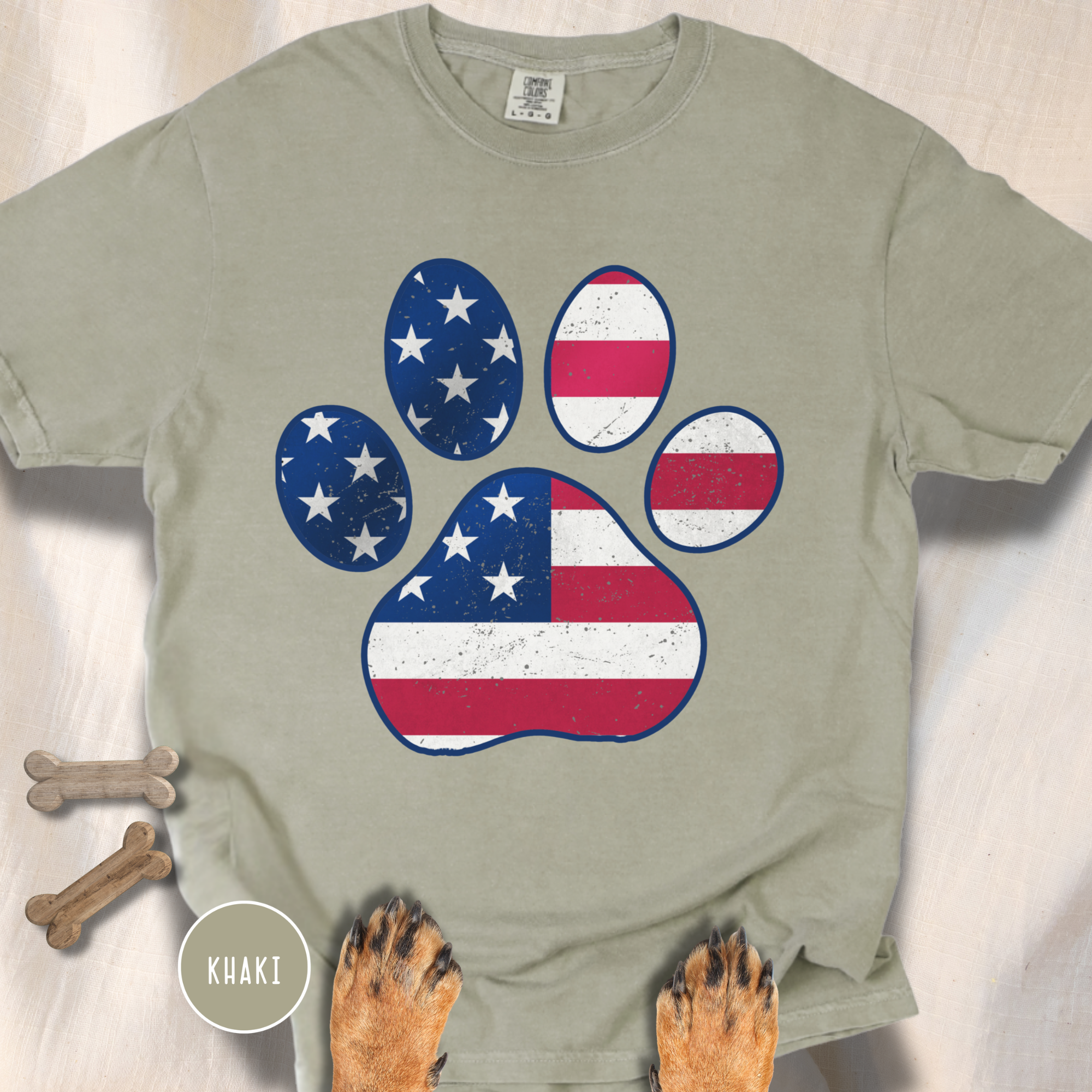 American Flag Pawtriot T-shirt