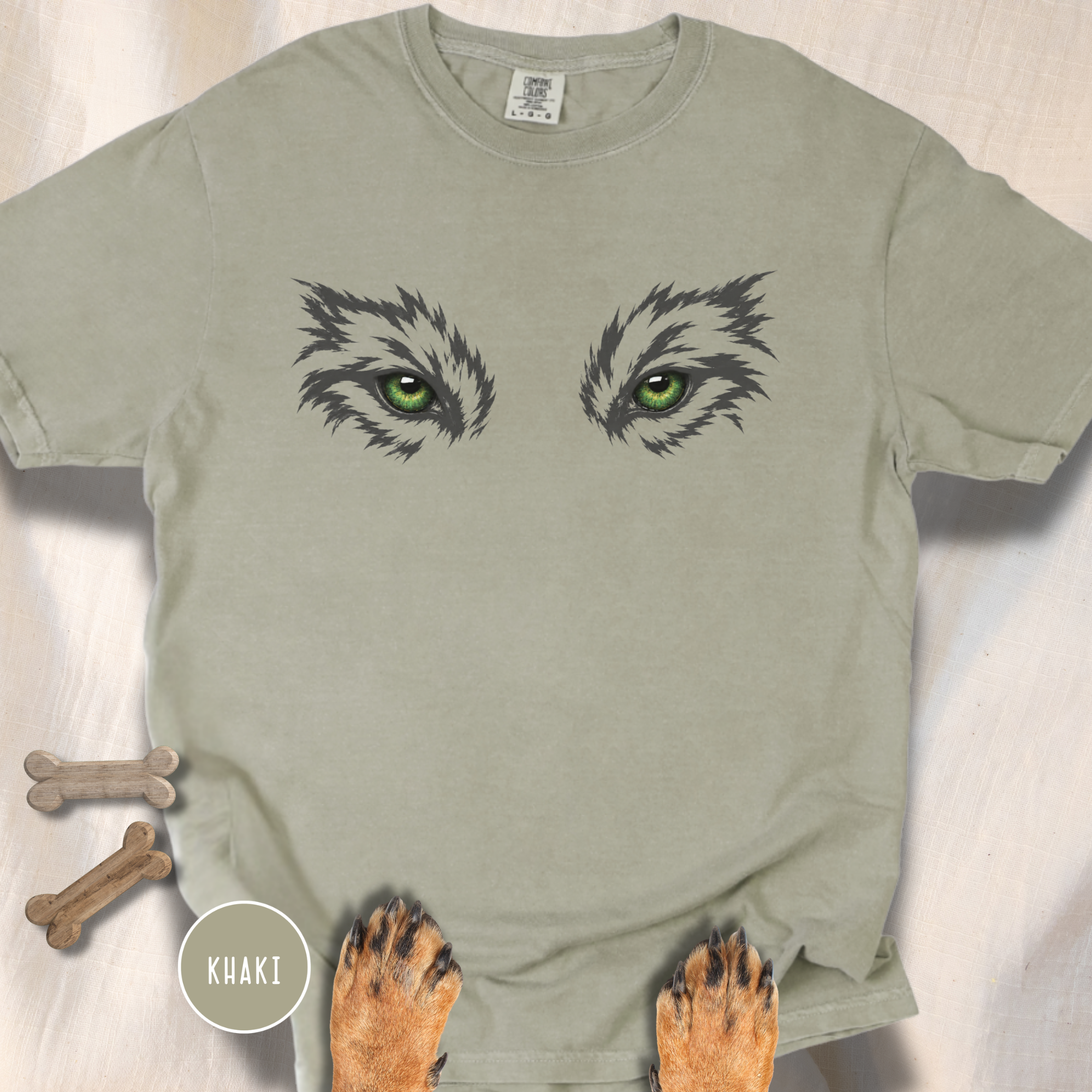 Green Eyes of the Grey Wolf  T-Shirt