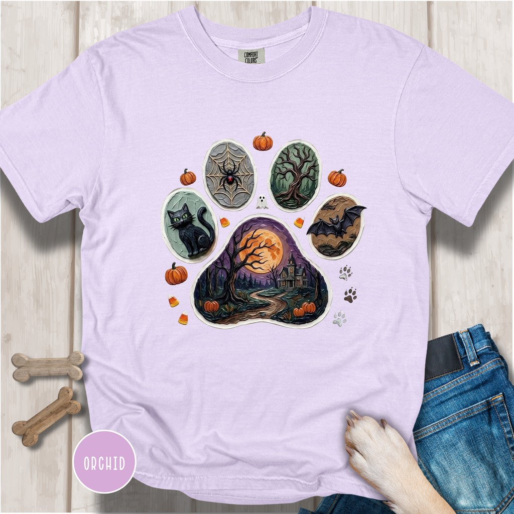 Haunted Trails Dog Paw T-Shirt