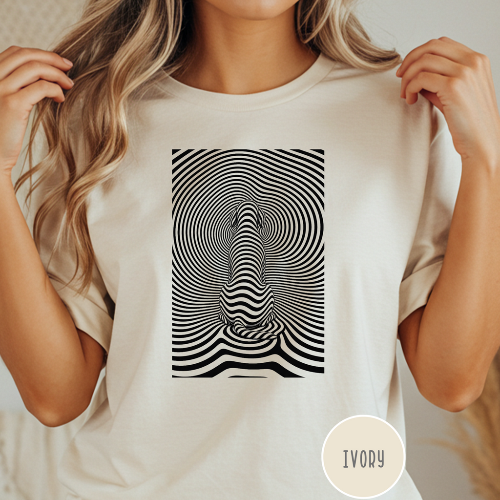 Gazing into Eternity Optical Art T-shirt