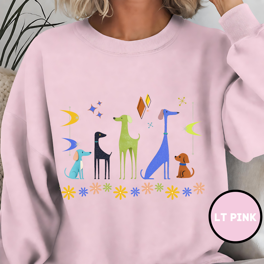 Retro Atomic Dogs Crewneck Sweatshirt