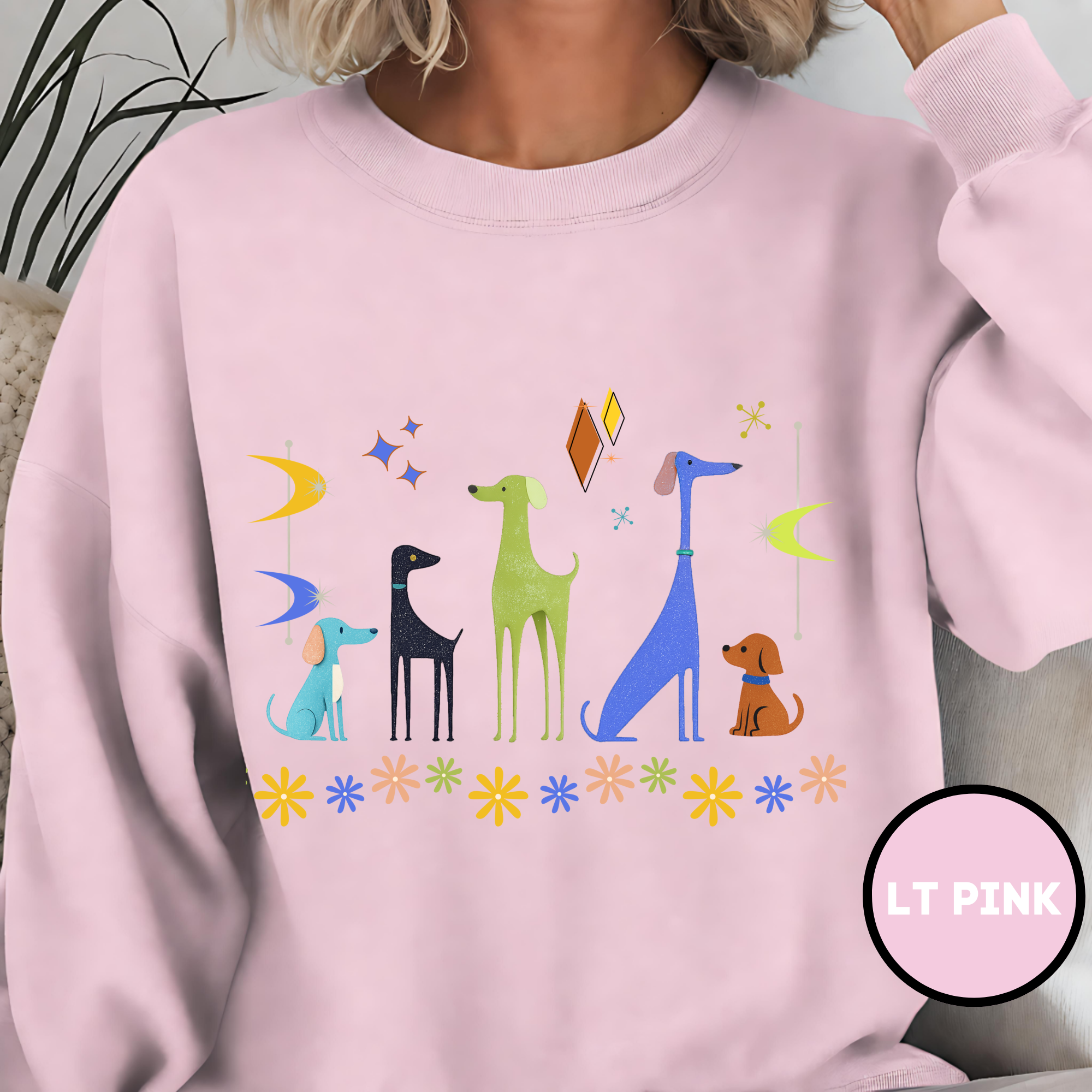 Retro Atomic Dogs Crewneck Sweatshirt