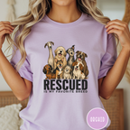 Rescued is My Favorite Breed Group Photo T-shirt