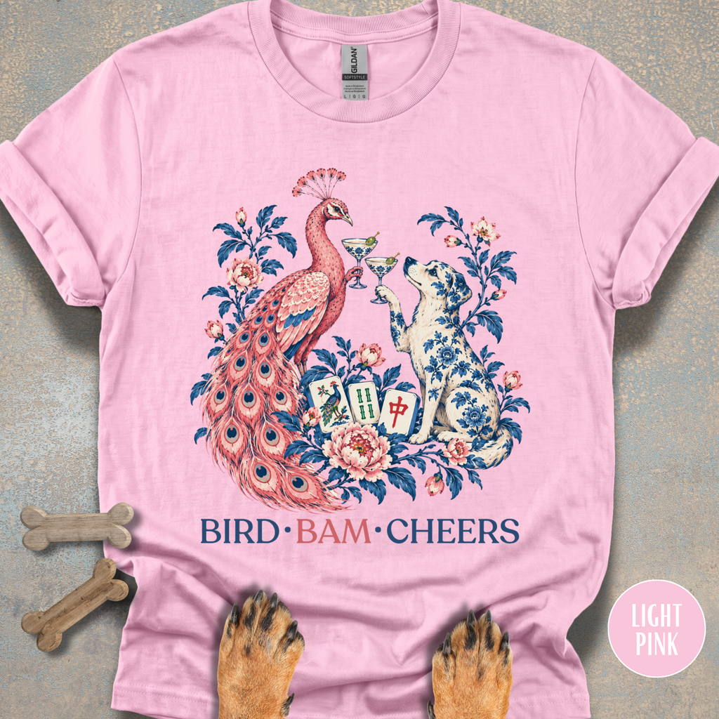 Mah Jong Bird Bam Cheers  T-shirt