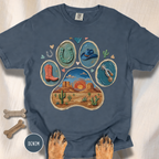 Western Desert Cowboy Paw Print T-Shirt