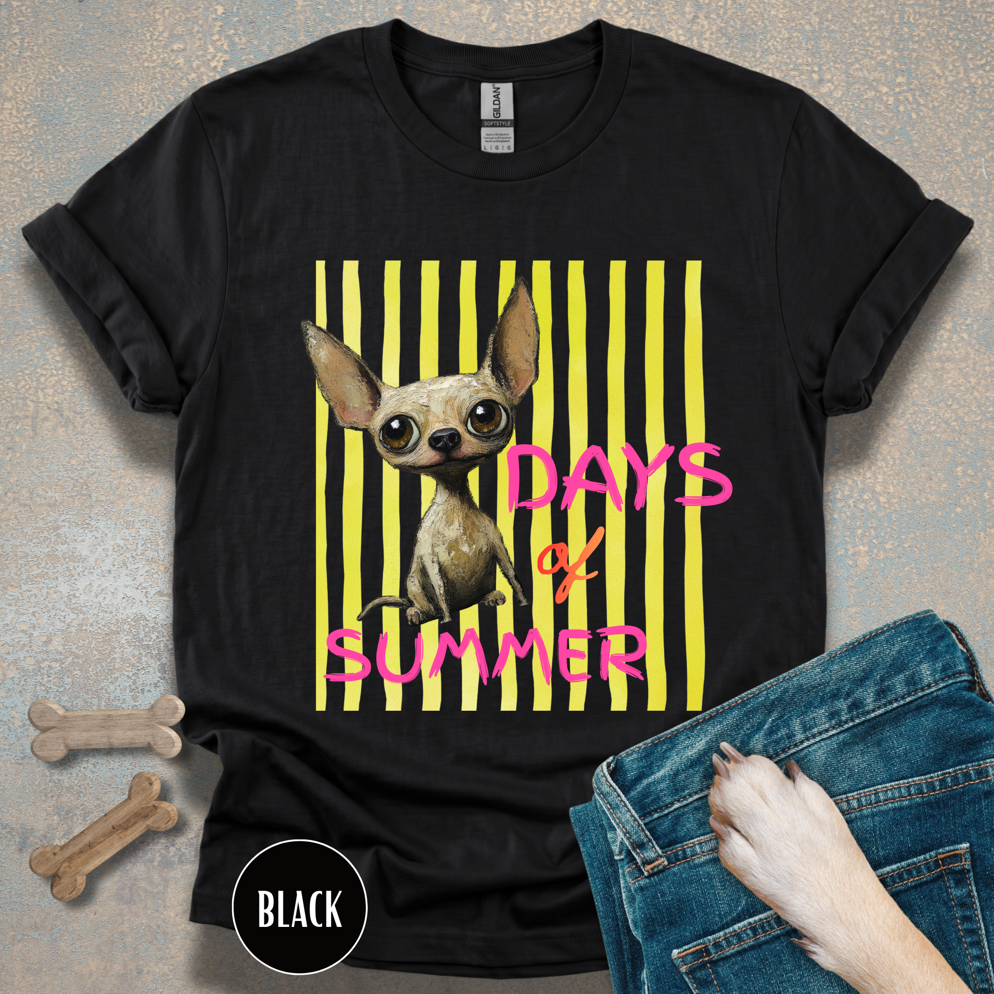 Dog Days of Summer Chihuahua Graphic T-Shirt