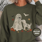 Lace Ghost with Lace Dog in Autumn T-shirt