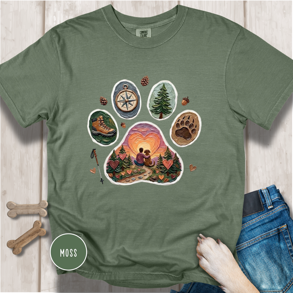 Adventure Buddy Dog Paw Comfort Colors T-Shirt