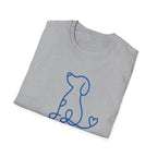Doodle Dog-blue- T-shirt