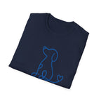Doodle Dog-blue- T-shirt