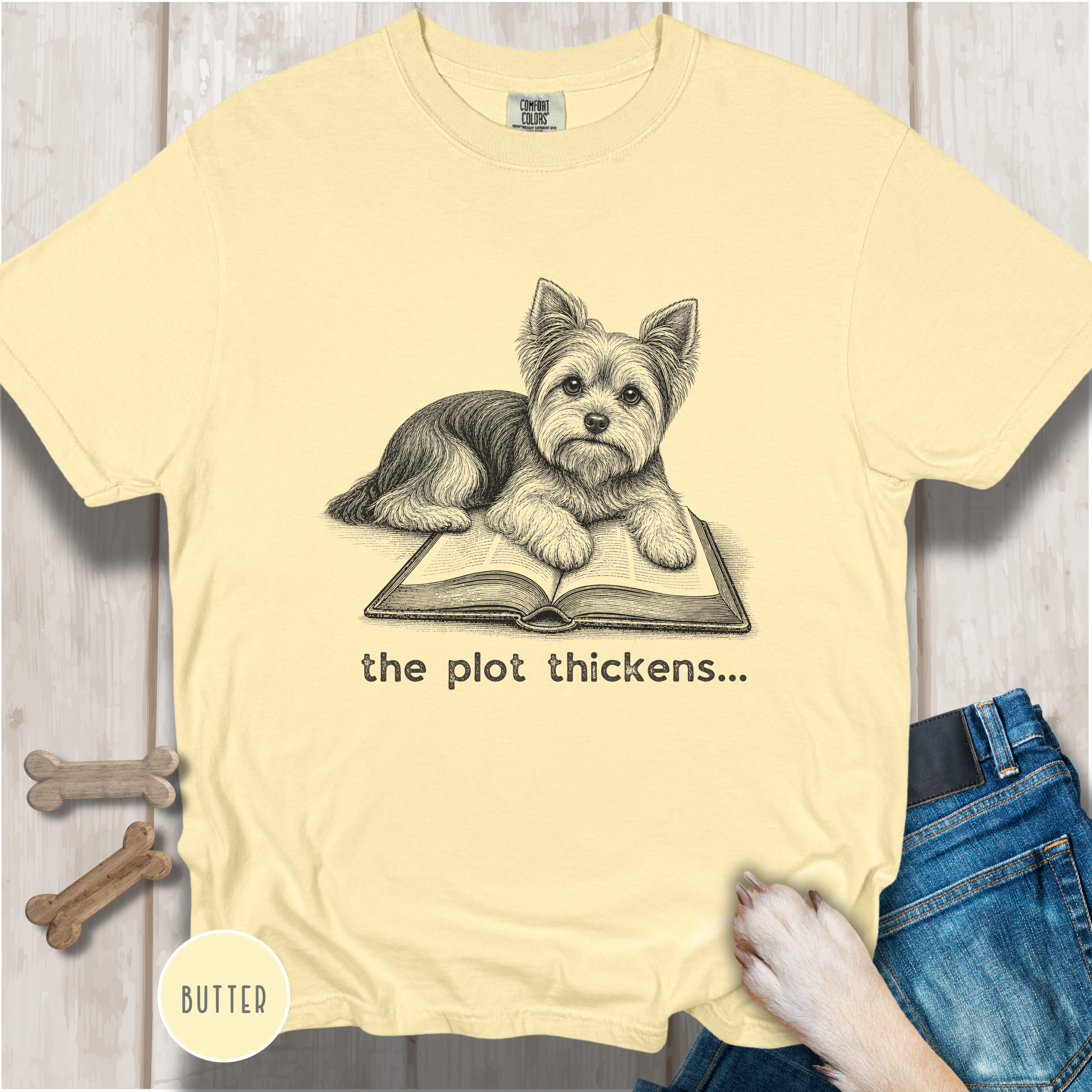 Yorkshire Terrier The Plot Thickens T-shirt