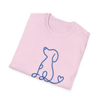 Doodle Dog-blue- T-shirt