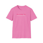 I'd Love To, But my Dog won't let me-pink white text- T-shirt