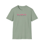 I'd Love To, But My dog won't let me- pink dark grey text- T-shirt