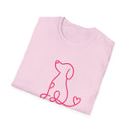Doodle Dog-pink- T-shirt