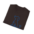 Doodle Dog-blue- T-shirt