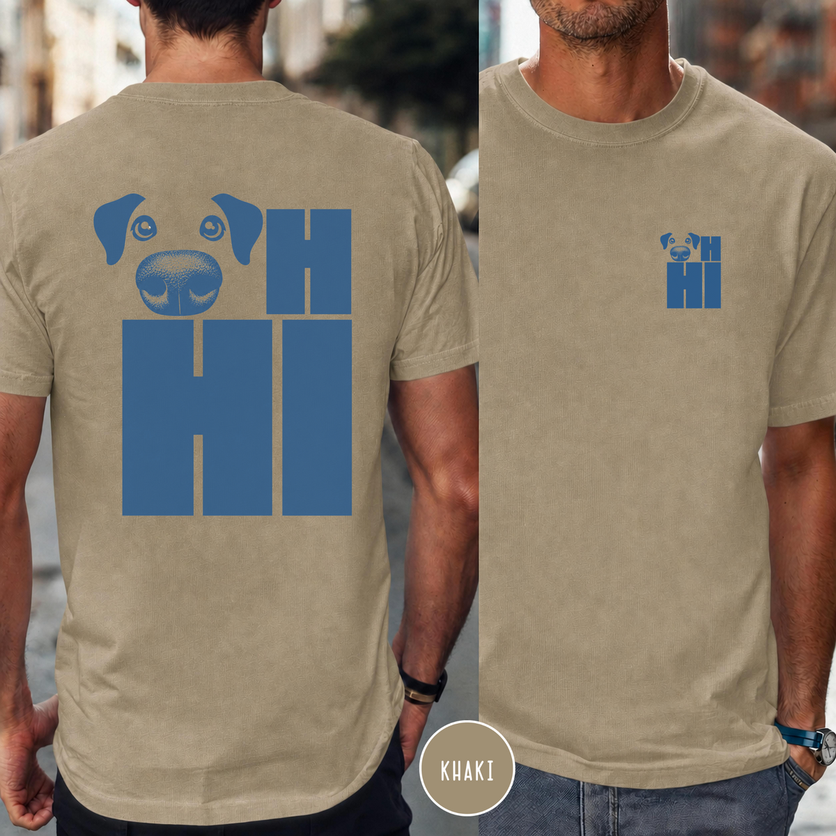 OH Hi Dog Nose Blue T-shirt