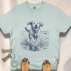 Dog Splashing on the Shoreline T-shirt