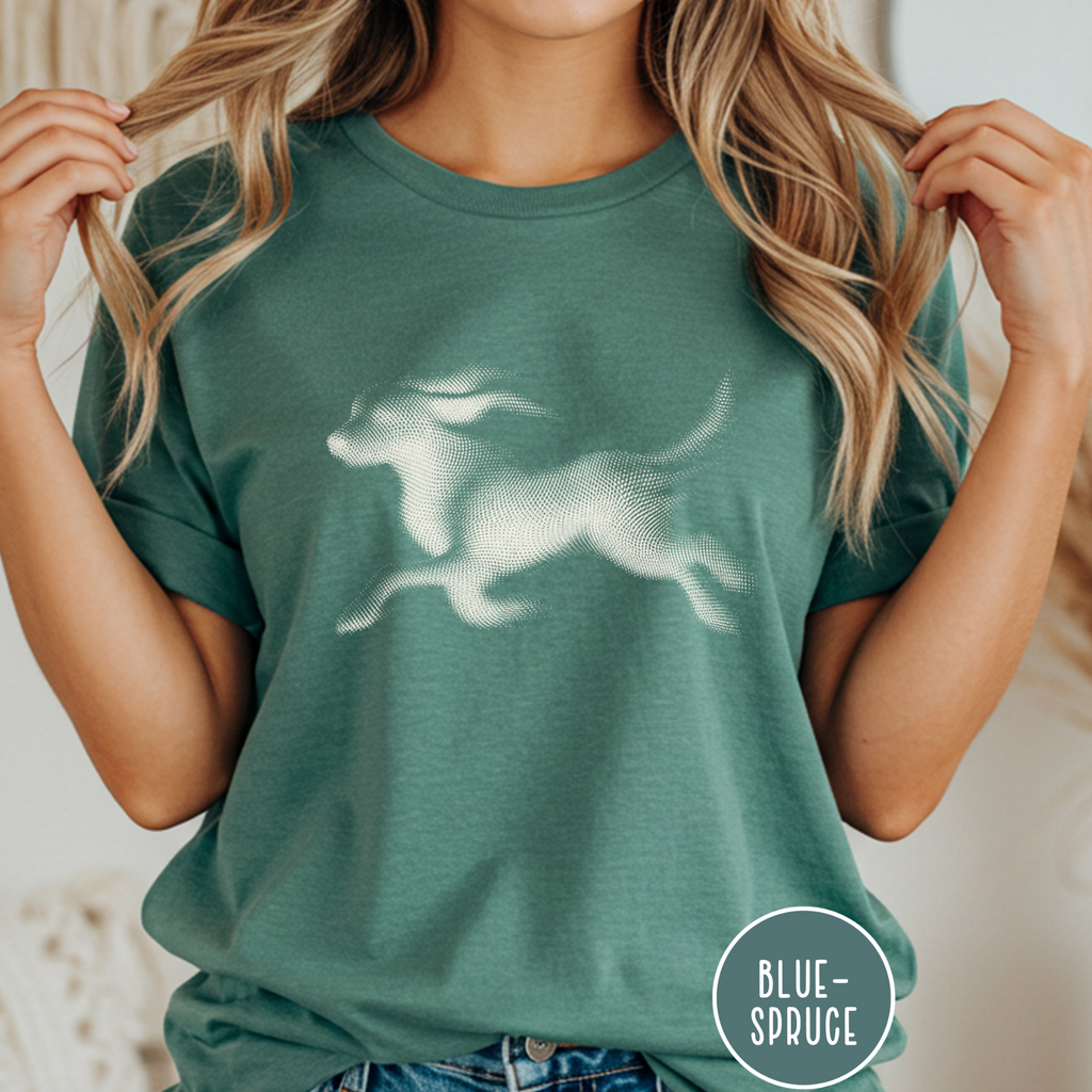 Running Dog Optical Art T-shirt