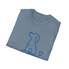 Doodle Dog-blue- T-shirt