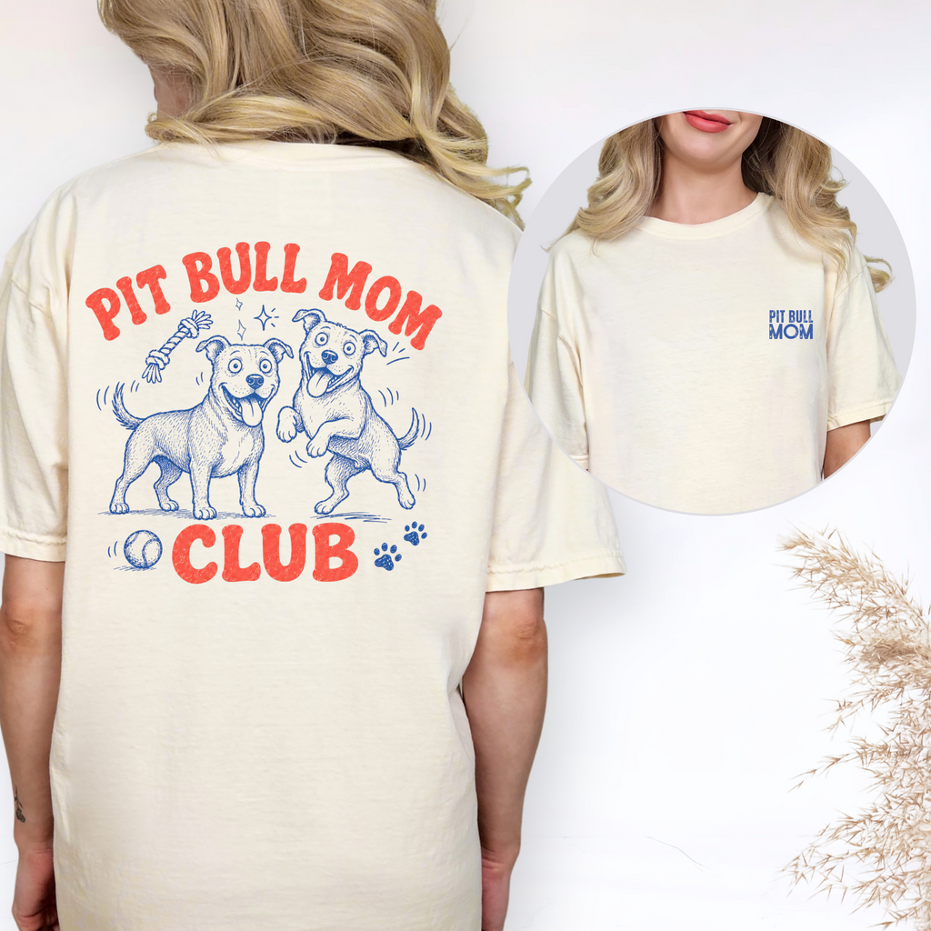 Pit Bull Mom Club T-shirt