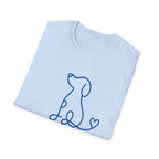 Doodle Dog-blue- T-shirt