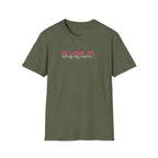 I'd Love To, But my Dog won't let me-pink white text- T-shirt