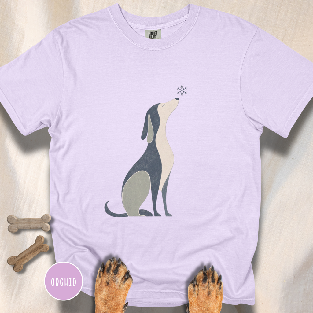 When the Snow Flies Dog T-shirt