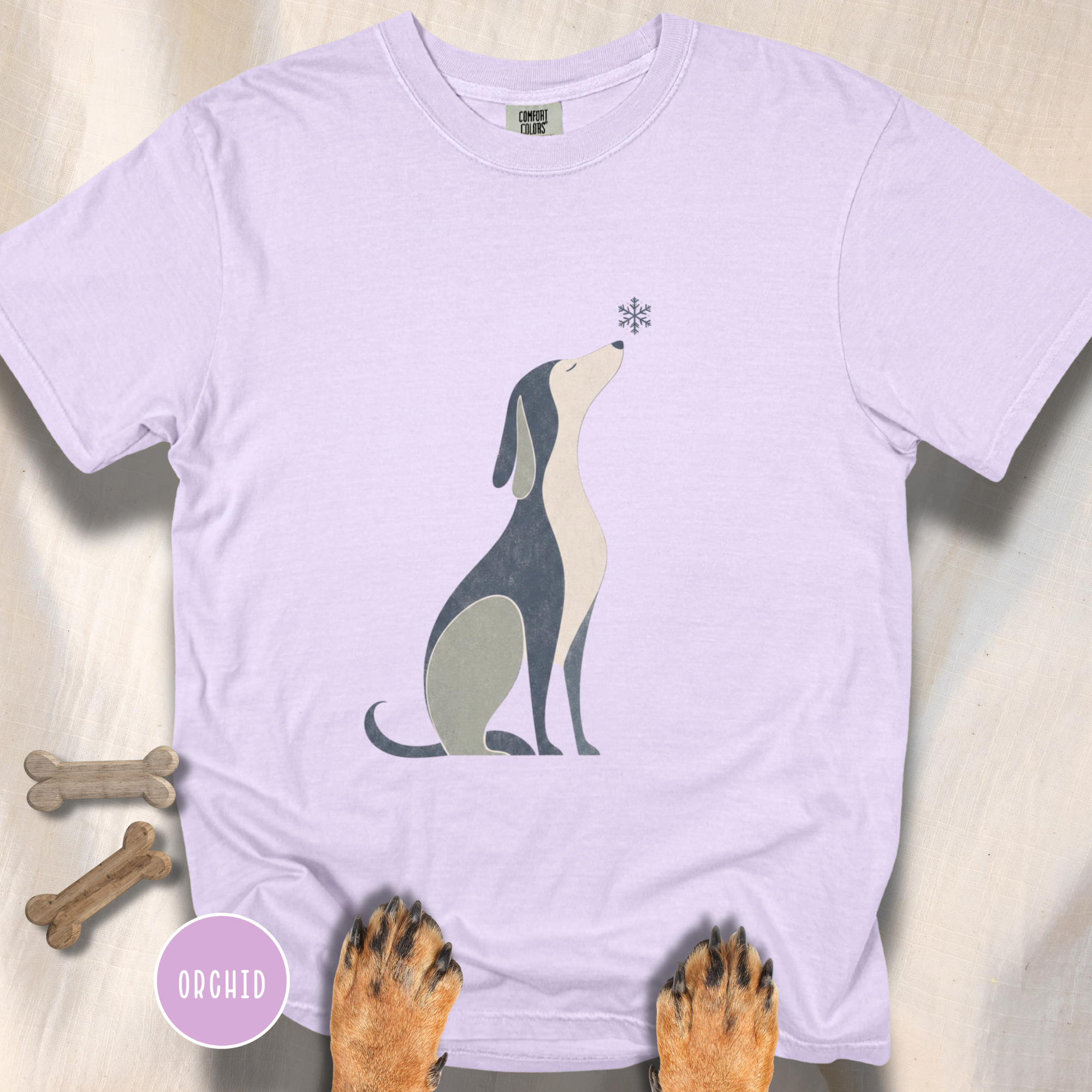When the Snow Flies Dog T-shirt
