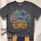Western Desert Cowboy Paw Print T-Shirt