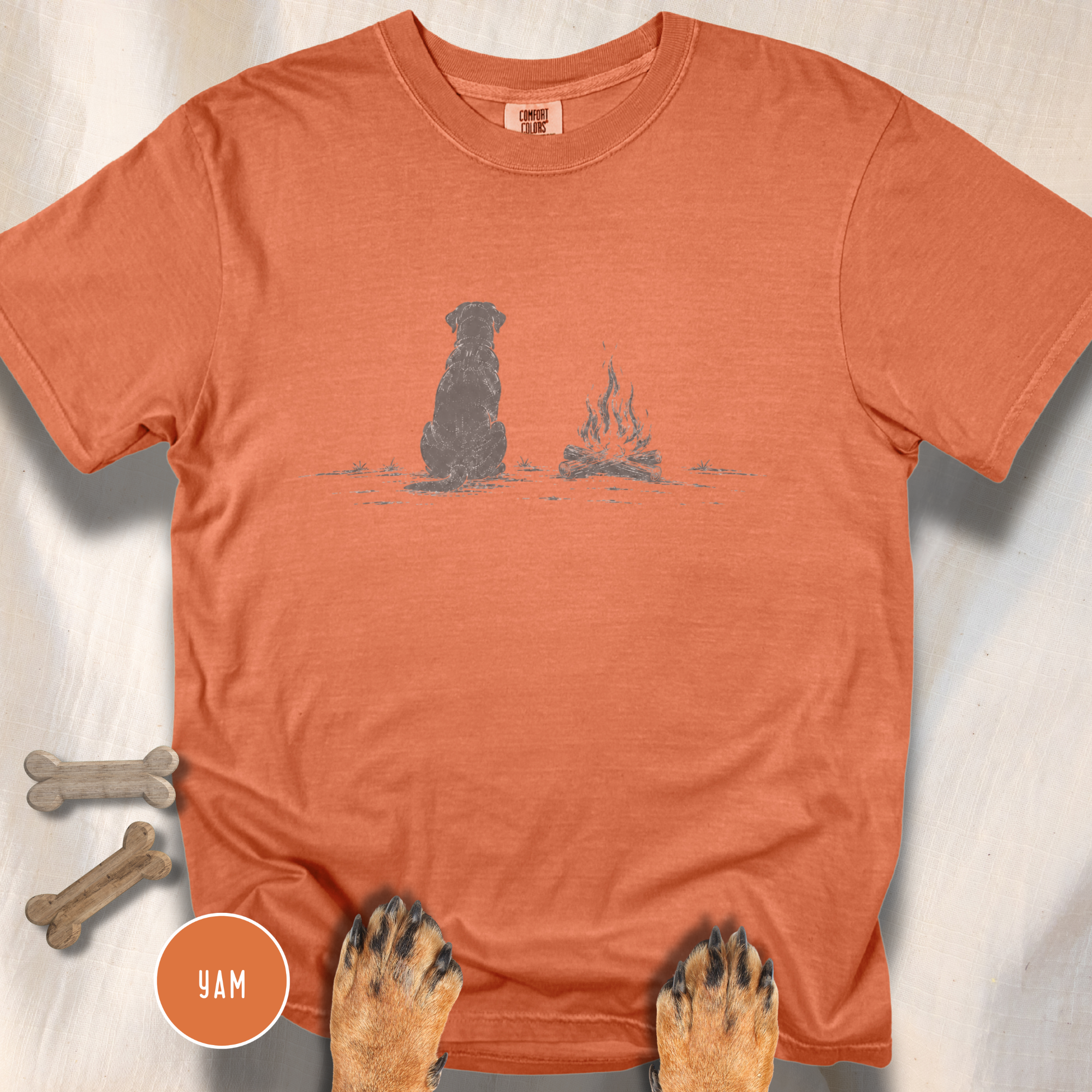 A Dog by the Campfire  T-Shirt