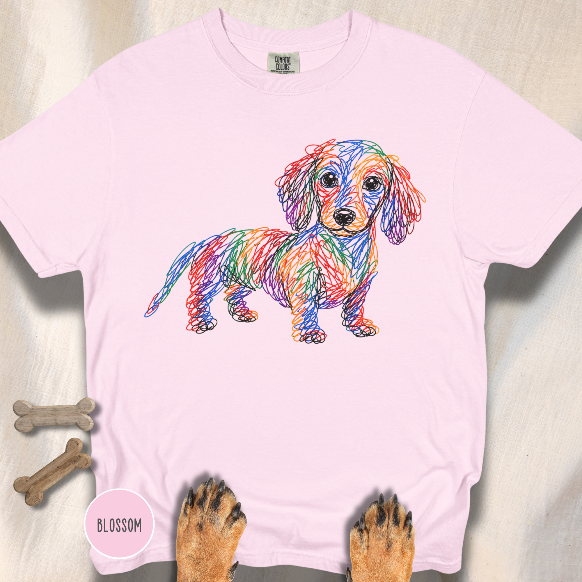Scribble Dachshund T-shirt