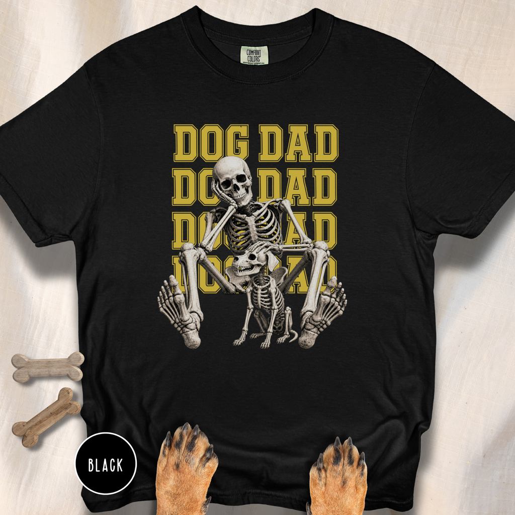Dog Dad Skeleton Pets His Dog T-Shirt