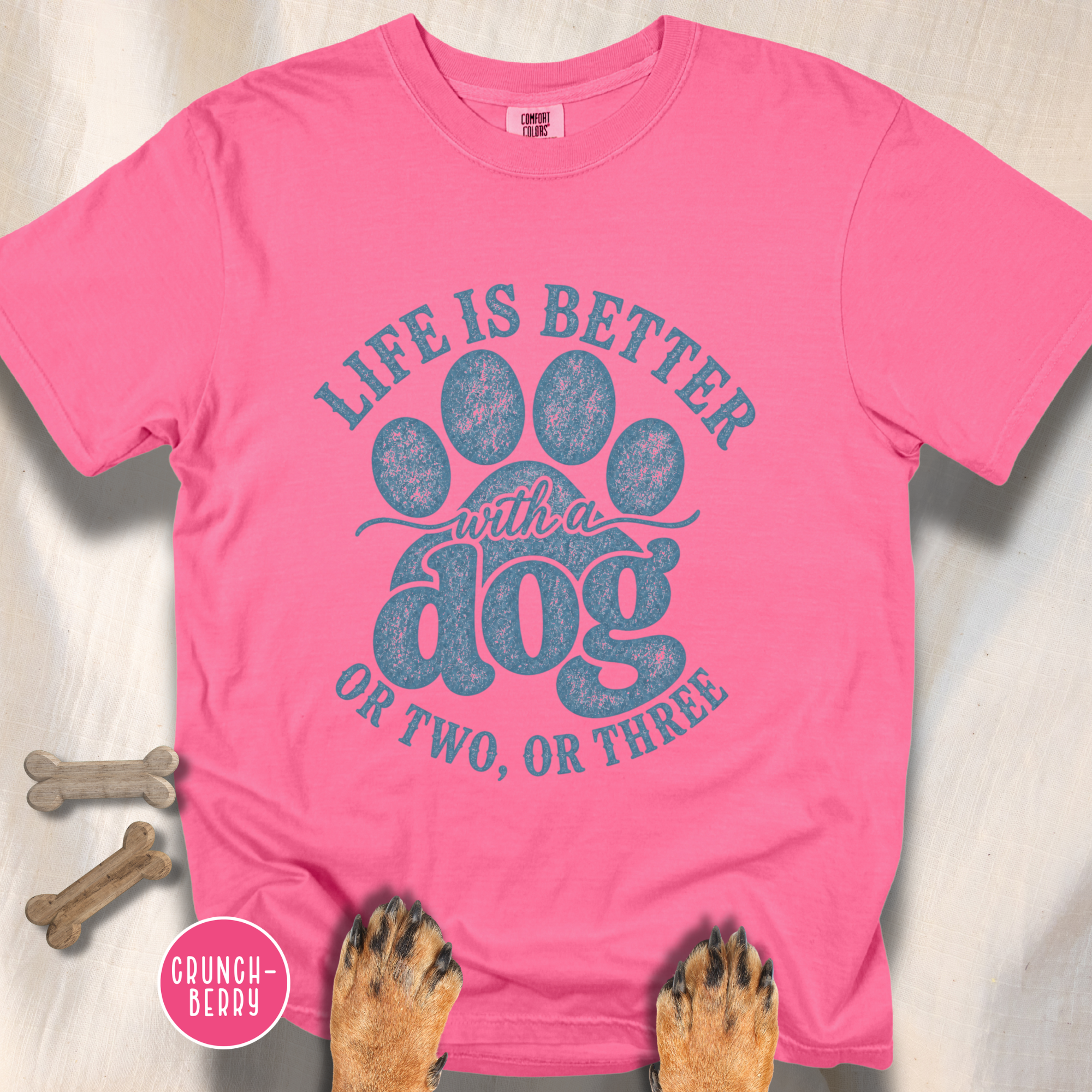 Life is Better with a Dog or Two or Three T-shirt