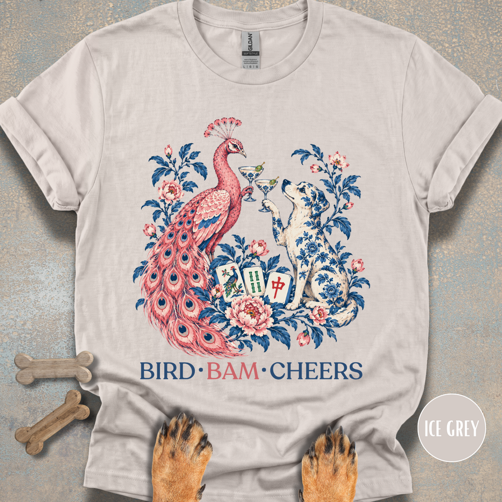 Mah Jong Bird Bam Cheers  T-shirt