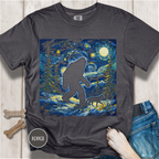 Big Foot walks the Dog on a Starry Night T-Shirt