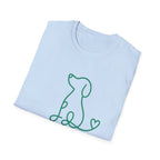 Doodle Dog-green- T-shirt